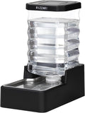 RIZZARI Stainless Steel Dog Dispenser: 8L Large Capacity Gravity Waterer by RIZZARI