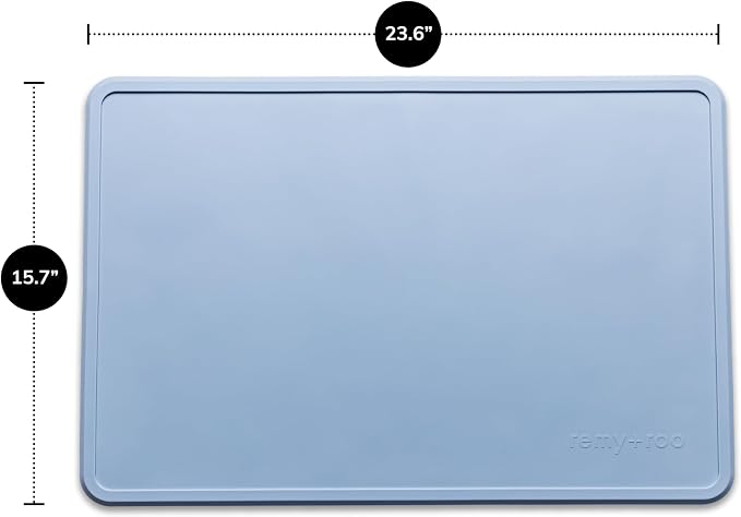 Remy+Roo Dusty Blue Silicone Dog Food Mat - Image 6