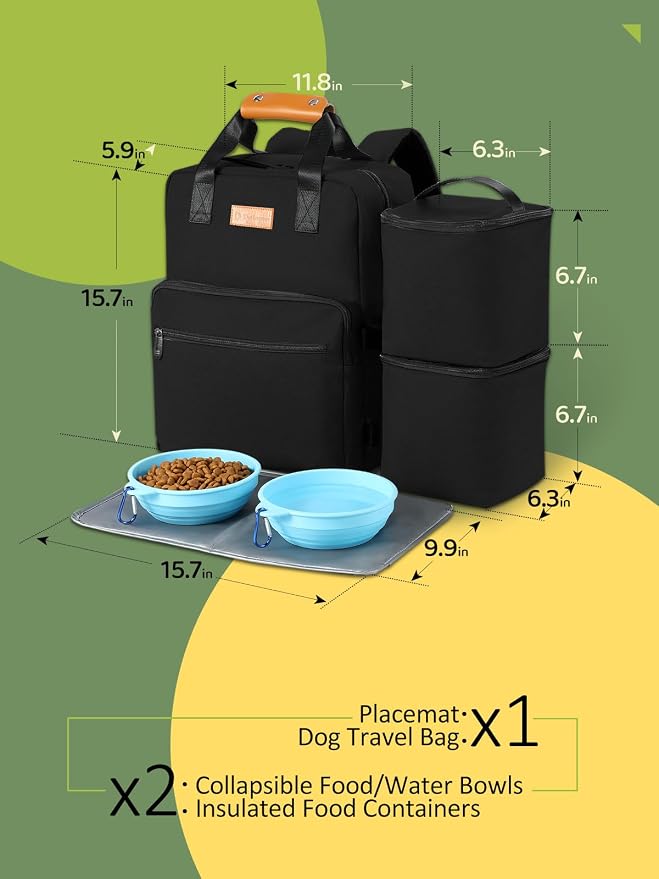 Dog Travel Bag All-in-One Set: DELOMO 25L Airline Approved Dog Travel Backpack - Image 6