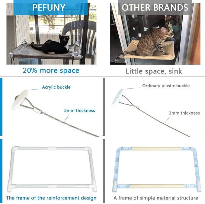 Cat Window Hammock – Mess-Free Waterproof Cats Window Perch - Image 5