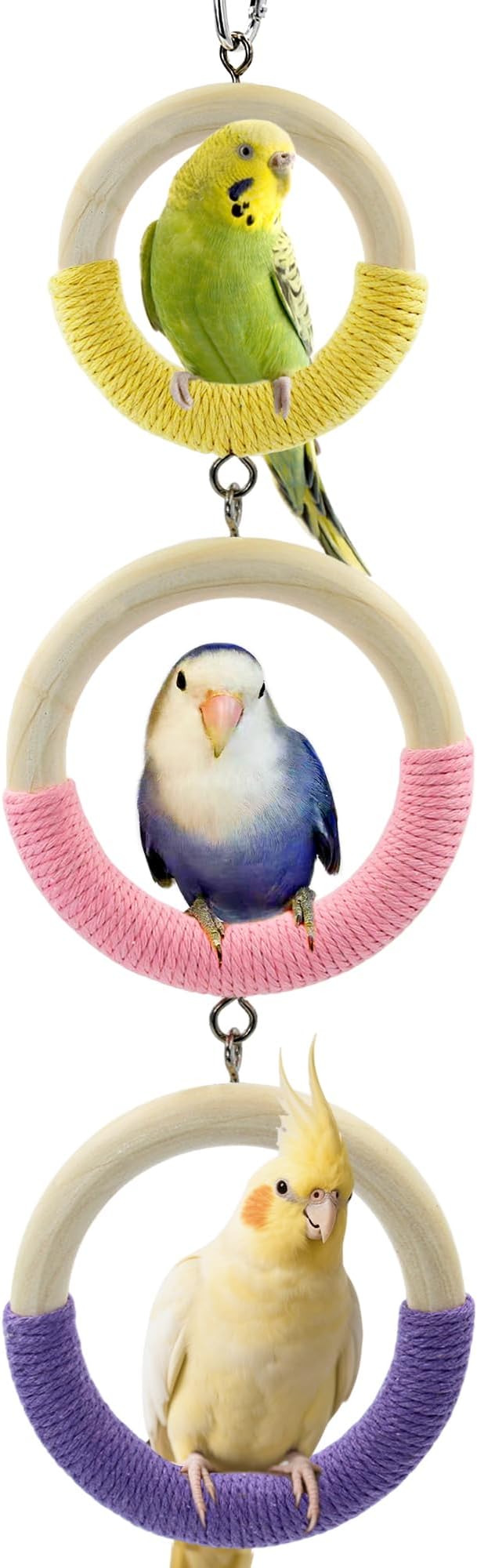 3-Ring Bird Swing Toy, Wrapped by Jevnd