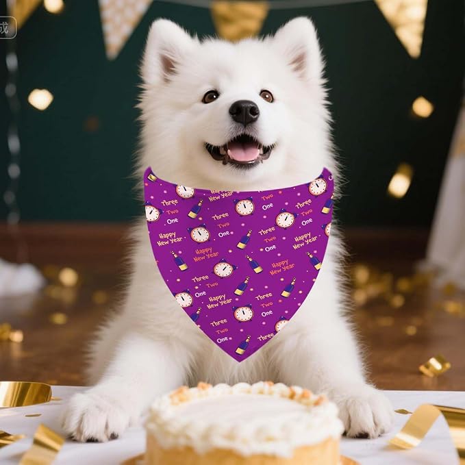 Holiday Dog Bandanas 4 Pack, Halloween Thanksgiving Christmas New Year - Image 6