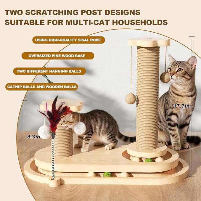 Cat Scratching Post, Sisal Cat Scratcher Post - Image 3