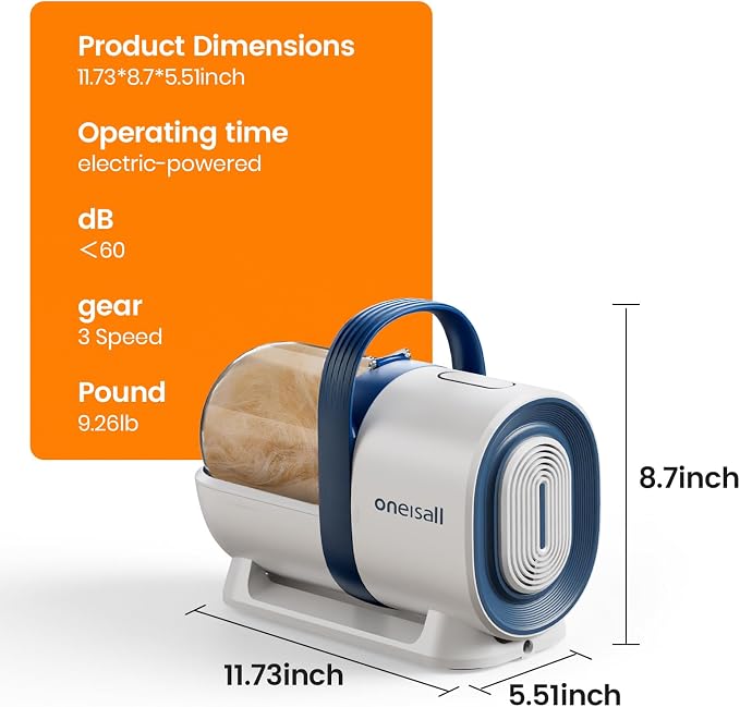 oneisall Dog Grooming Vacuum, Pet Grooming Vacuum - Image 8