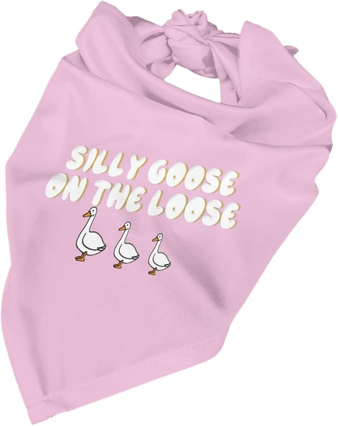 Silly Goose on The Loose Triangle Dog Bandana, Summer Bandana Funny Triangle - Image 5