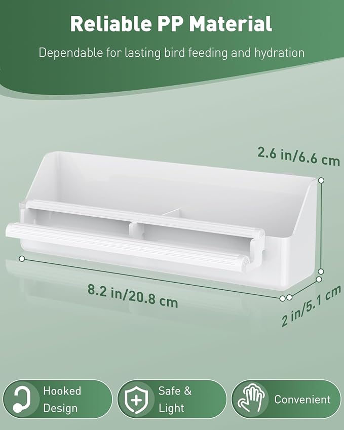 Pawfly 2 Pack Bird Feeder for Cage Hanging Plastic Feeder - Image 2
