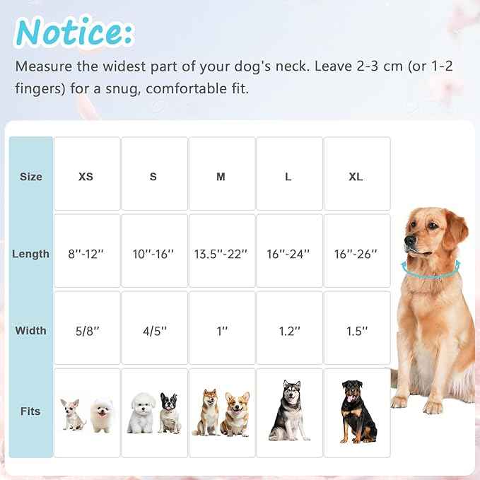 Cotton Collar for Dog，Soft Adjustable Dog Collars for Medium Dogs, Cute Dog