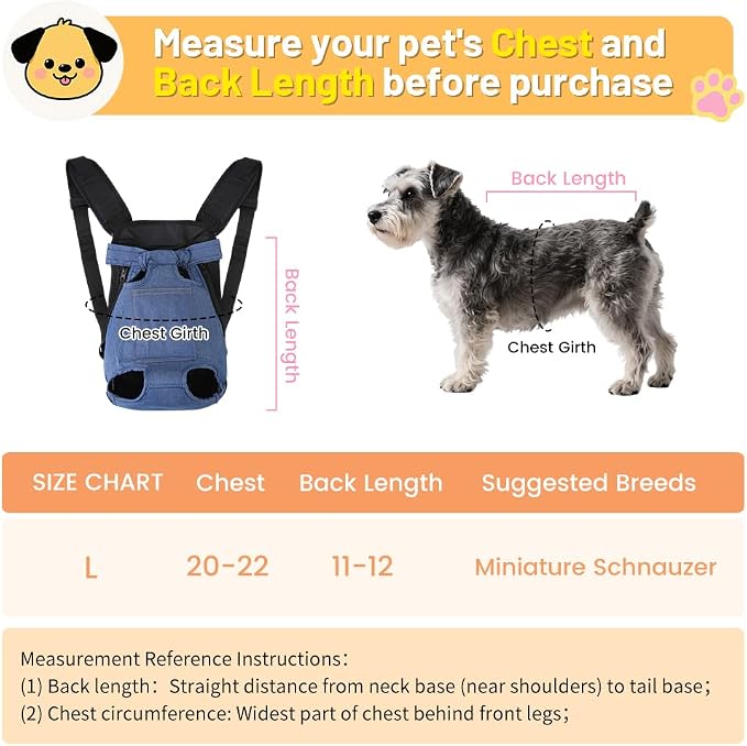 Inspack Dog Backpack Carrier/Cat Carrier, Adjustable Pet Front Carriers Travel - Image 2