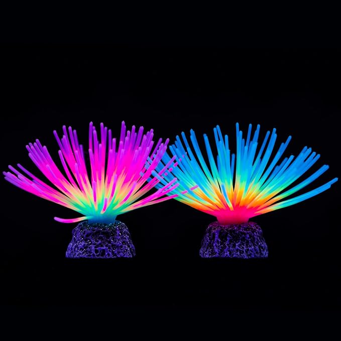 Uniclife Aquarium Imitative Rainbow and Iridescent Blue Sea Urchin Balls by UnicLife