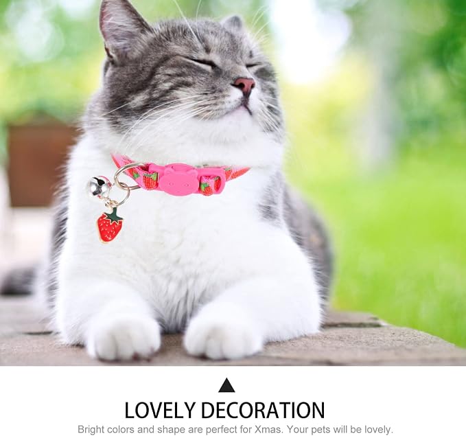 Mipcase Strawberry Printing Cat Collar - Image 3