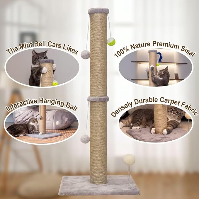 Tall Cat Scratching Post 36 inch Large Cat Scratch Post - Image 5