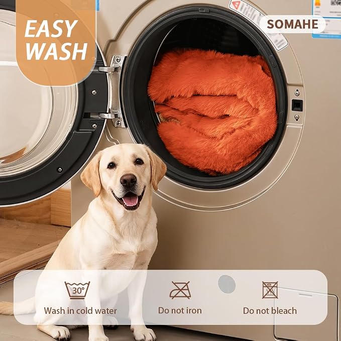 Self-Warming Dog Bed, Plush Faux Fur Mat - Image 7