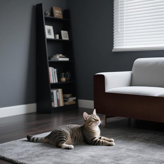 ASENKU Cat Scratch Furniture Protector, Trimmable Self-Adhesive Couch Protector - Image 3