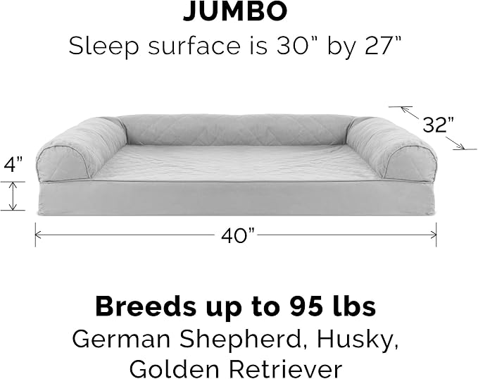 Furhaven Orthopedic Dog Bed for Large Dogs w/ Removable Bolsters & Washable - Image 2