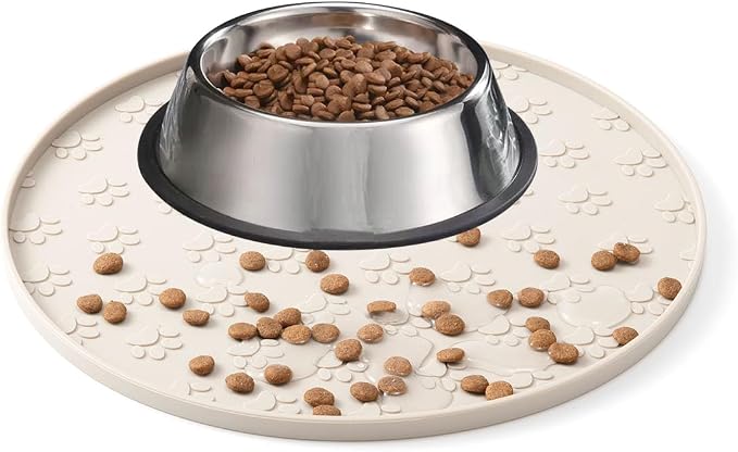Dog Food Mat - Waterproof Silicone Dog Mat by WLDJMP