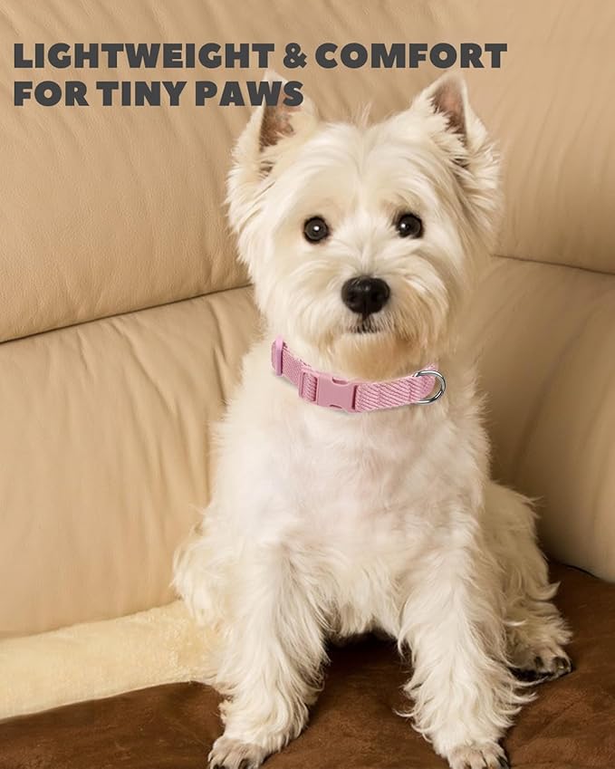 Dynmeow Soft and Breathable Cotton Dog Collar, Durable Adjustable Female Girl - Image 4