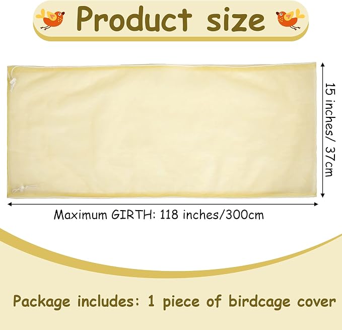 Shappy Large Bird Cage Seed Catcher, Bird Cage Cover Net Skirt Guard, - Image 2