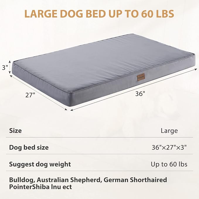 BFPETHOME Outdoor Dog Beds for Large Dogs, Waterproof Dog Bed for Medium - Image 4