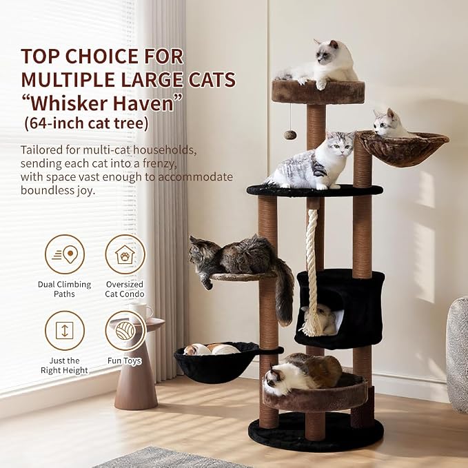 64 in Heavy Duty Cat Tree, Cat Tower - Image 5