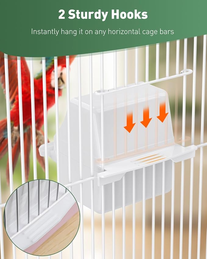 Pawfly 2 Pcs Bird Feeder, Hanging Plastic Water Dispenser - Image 3