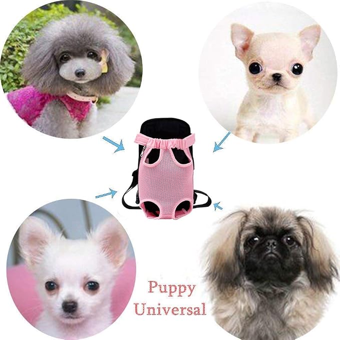 Dog Carrier Pink Legs Out Front Pet Carrier Backpack Comfortable Puppy Bag - Image 2