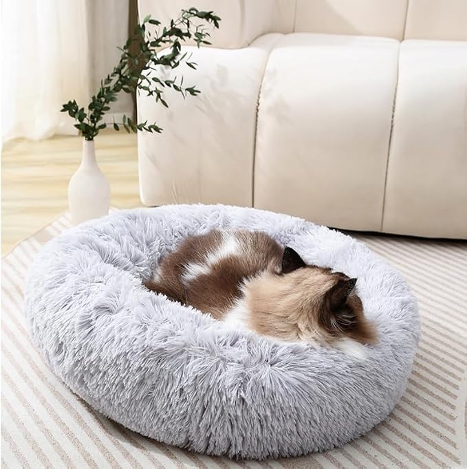 Round Cat Bed Dog Bed Small Kitten Bed Warm Pet Bed Kitty Bed Large Rabbit Bed - Image 6