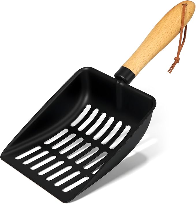 Cat Litter Scoop, Metal Litter Scoop, Heavy Duty Metal Cat Scooper by HANDZEE