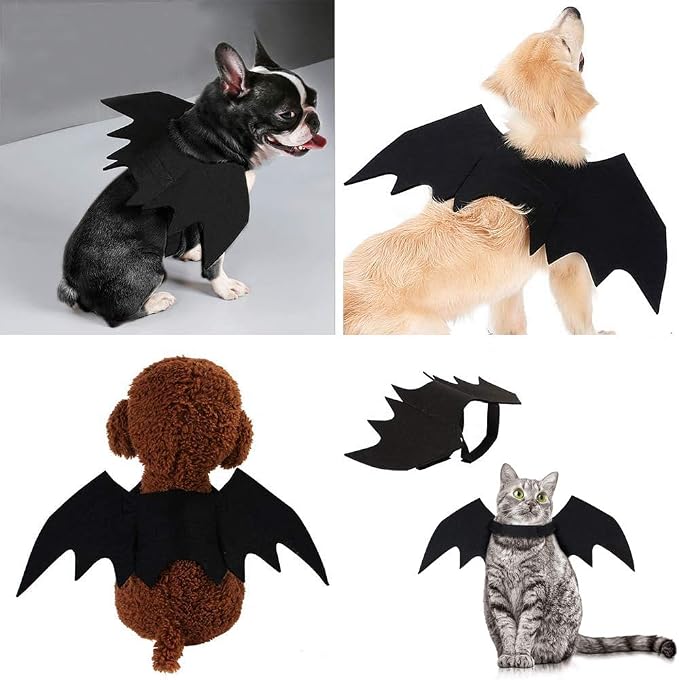 Cat Halloween Costume Bat Wings Pet Apparel Halloween Party Dress Up Accessories - Image 6