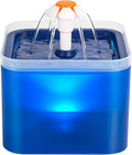 Cat Water Fountain Blue Flower: Cat Fountain Cute - 67oz/2L Small Pet Water by AONBOYPETLIFE