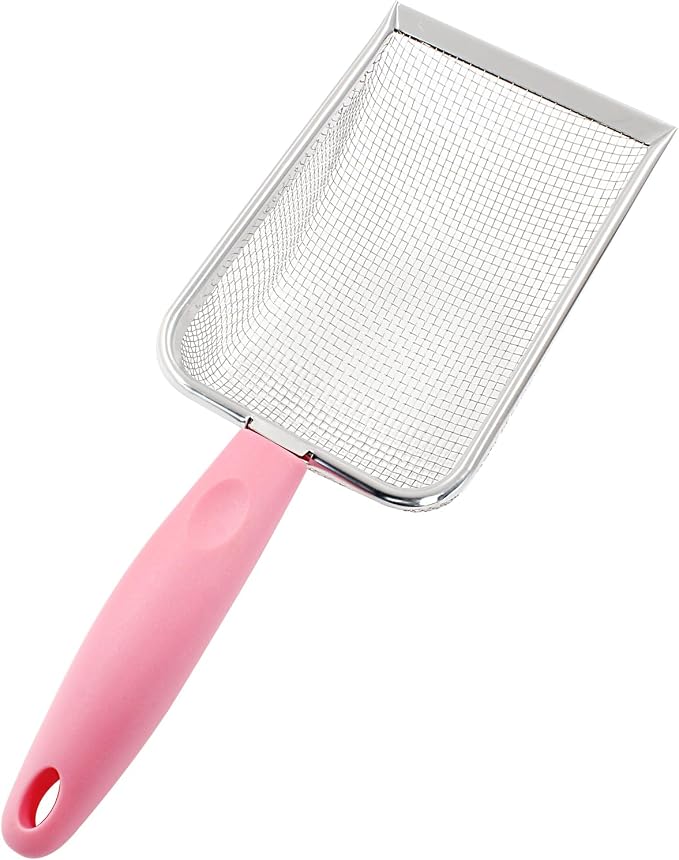 Hordion Cat Litter Scoop Stainless Steel Mesh Scooper, 2mm Mesh Non-Stick - Image 2