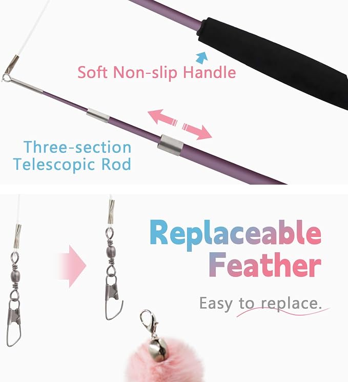 SONGWAY Cat Wand Toys for Indoor Cats - Image 6