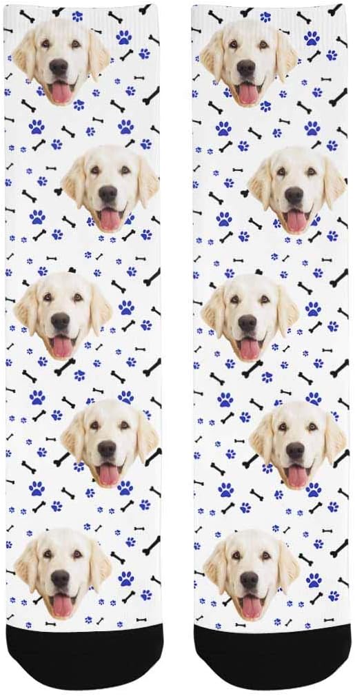 MyPupSocks Custom Personalized Photo Pet Face Socks, Cat and Dog Tracks Paws - Image 4