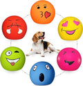 Squeaky Dog Toys for Medium Dogs, Soft Latex Squeaky Dog Balls, Smile Dog Toys by HOLYSTEEDDogFunMaker