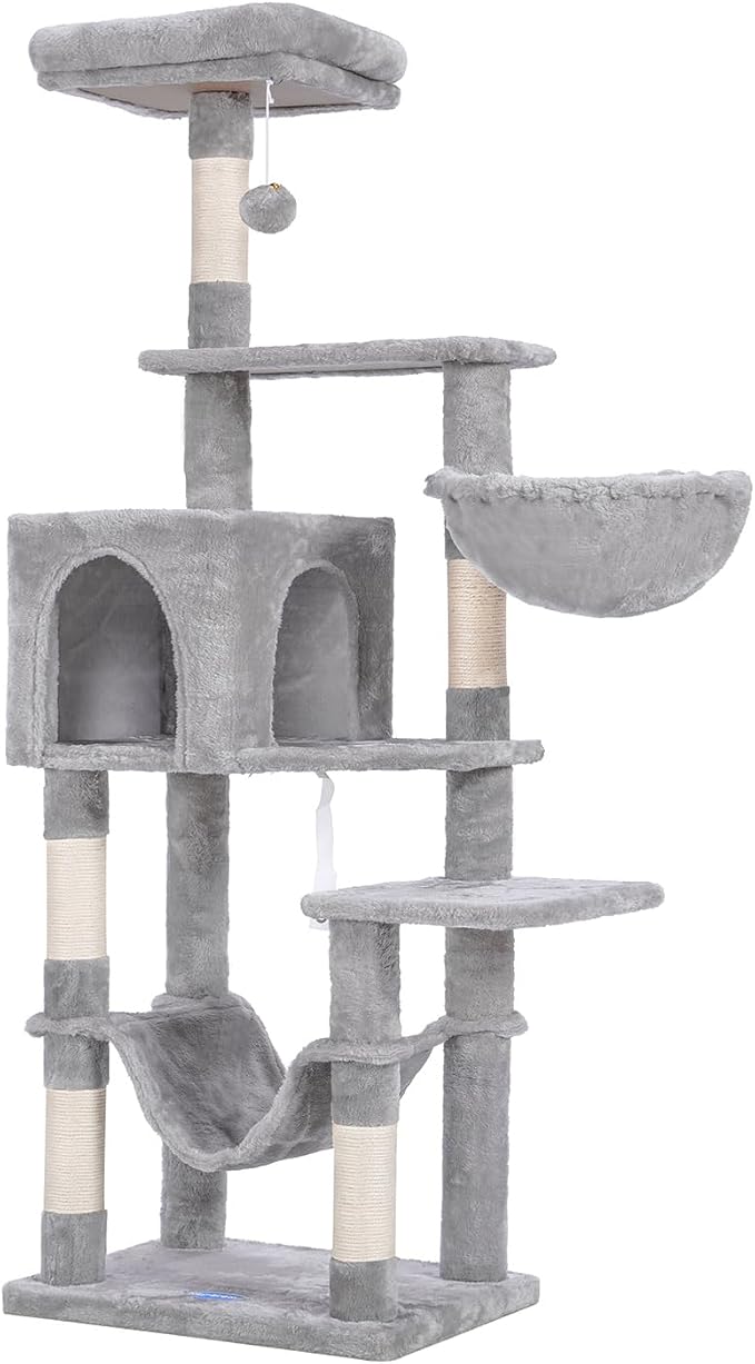 Hey-brother Cat Tree with Large Hammock, Cat Condo with Sisal-Covered - Image 7