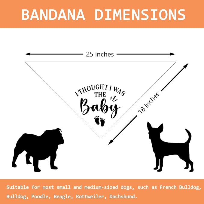 Pregnancy Announcement Dog Bandana I Thought I was The Baby Gender Reveal Dog - Image 2