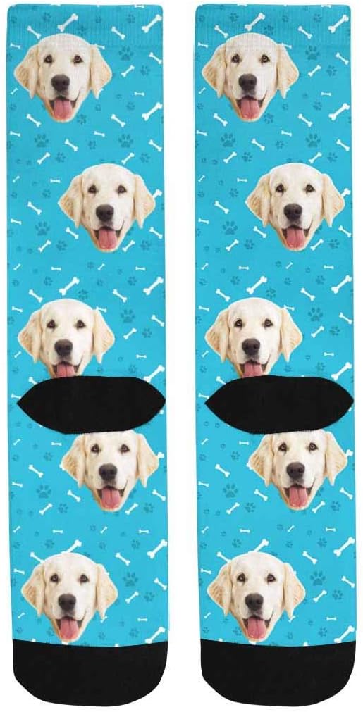 MyPupSocks Custom Personalized Photo Pet Face Socks, Cat and Dog Tracks Paws - Image 6