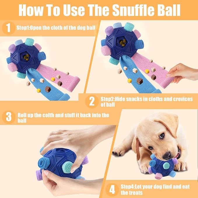 Dog Snuffle Ball-Interactive Puzzle Dog Toys Encourage Natural Foraging Skills - Image 5
