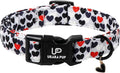 Valentine's Dog Collar, UP URARA PUP Love Heart Adjustable Pet Collar by UPURARAPUP