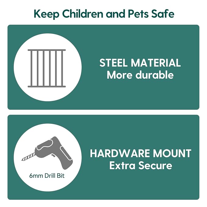 Babelio 34" Extra Tall Baby/Dog Gate - Image 4
