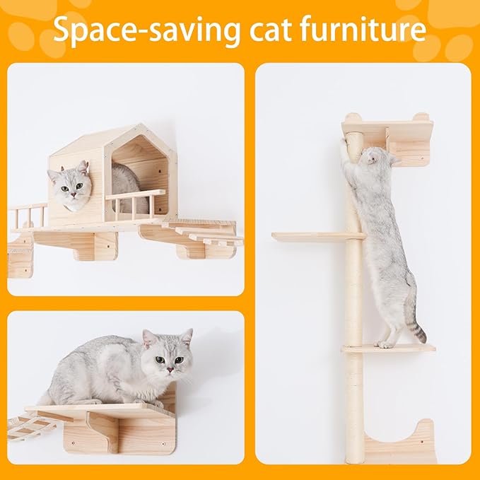Cat Shelves for Wall – Cat Climbing Furniture Set for Large Cats - Image 3