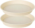 2 Pack of 18 19 inch Plant Saucer Drip Tray, Heavy Duty Deep Plant Saucers by Bleuhome
