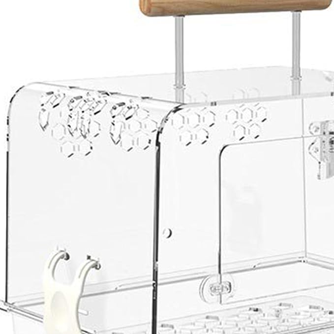 Hamster Cage Bird Travel Cage Portable Clear Accessories Acrylic Villa Bird - Image 3
