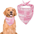Personalized Dog Bandanas Custom Neckwear Name Button Anti-loosening Dog Scarf by Unknown
