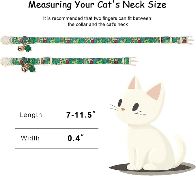 2 Pack St. Patrick’s Day Cat Collars - Image 4