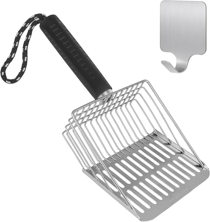 Cat Litter Scoop, Solid and Durable Kitty Metal Scooper, Stainless Steel Sifter by Unknown