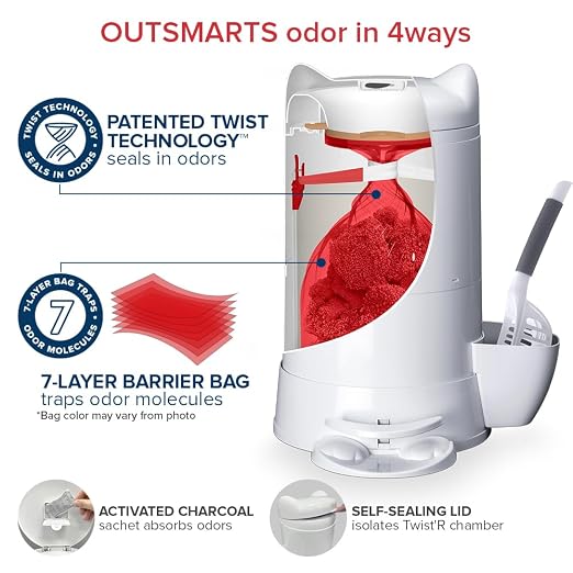 Red Rocket XL Cat Litter Pail Multi Kitty Twist’R Step Litter Disposal System - Image 2