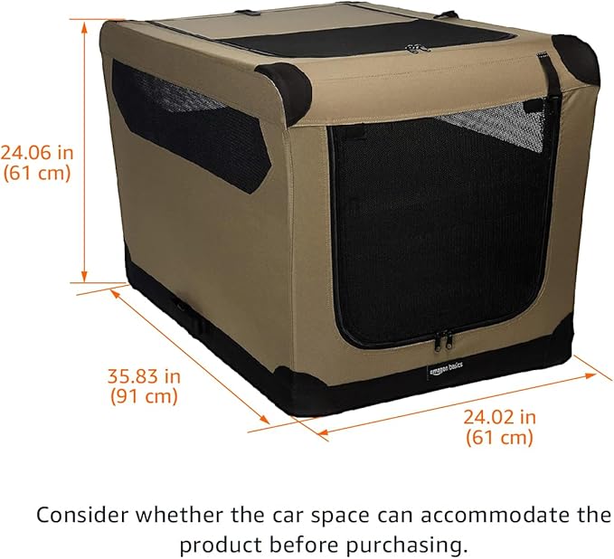 Amazon Basics Portable Folding Soft Dog Crate - Image 2