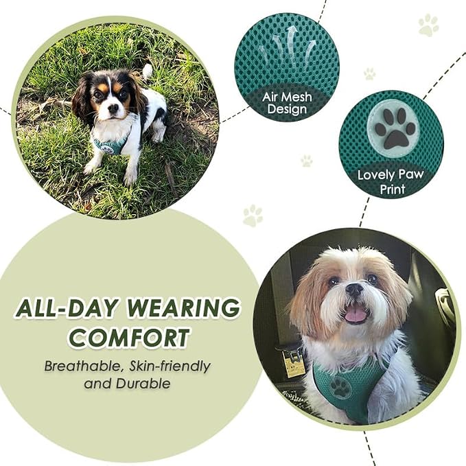 SlowTon Dog Seat Belt Harness for Car, Dog Car Harness Adjustable Mesh - Image 2