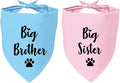 Big Sister and Big Brother Pet Dog Bandana, Triangle Scarf by YROVWENQ