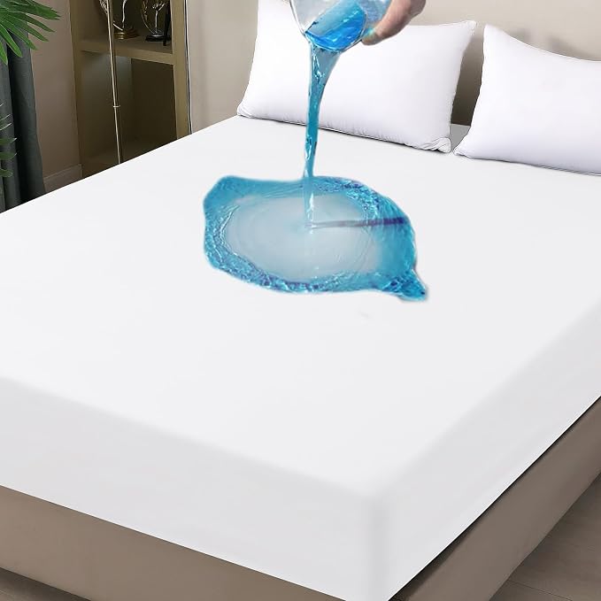 Waterproof Mattress Protector Full, Fitted Sheet Style Breathable Mattress Cover - Image 8